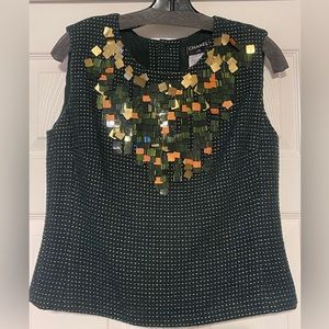 Chanel ! Olive Green Wool Blend Top! Excellent Condition!
